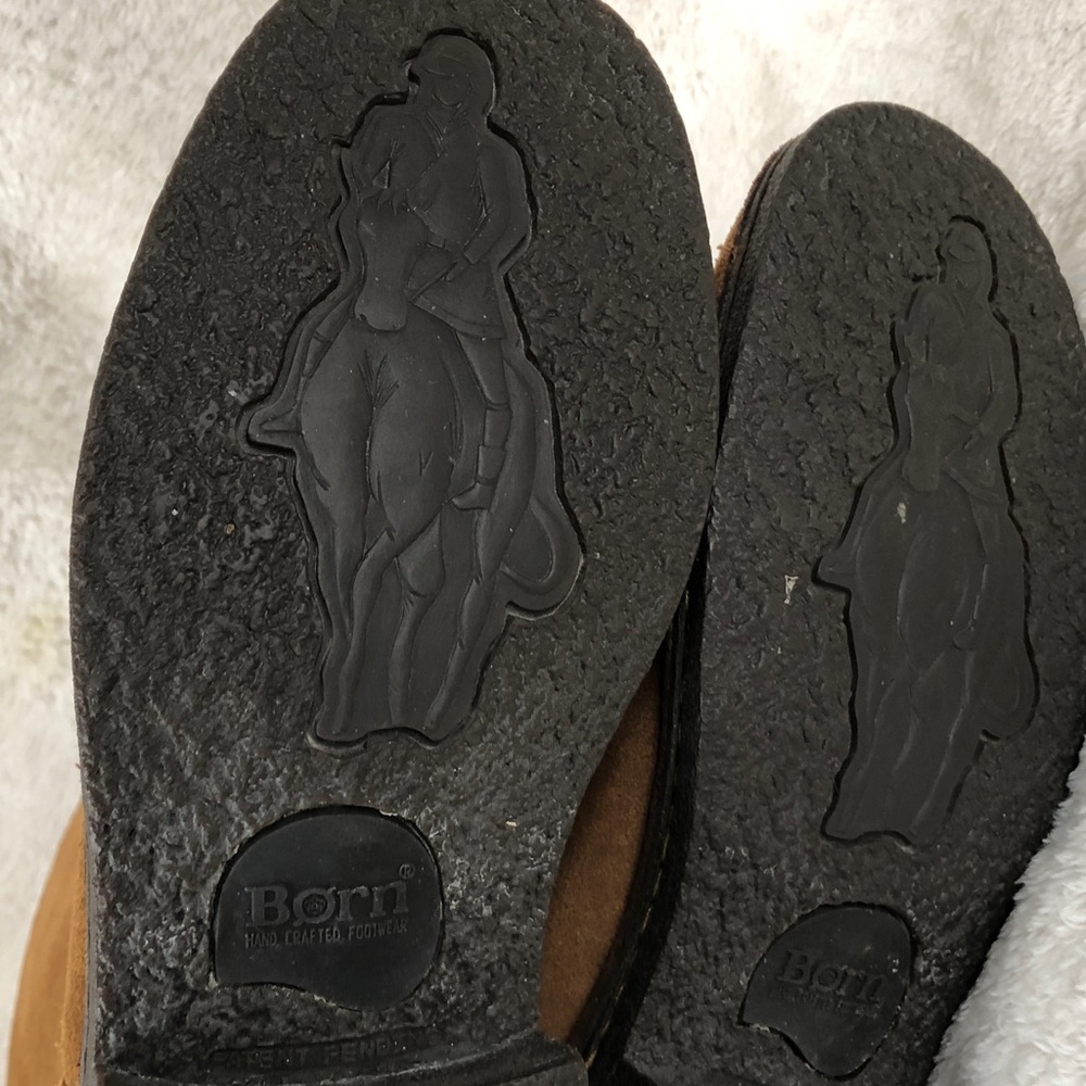 Born Roper Style Western Suede Boots 7.5 38.5 - Picture 7 of 11